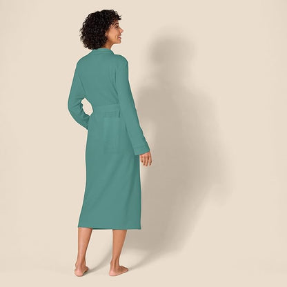 Amazon Essentials Women's Lightweight Waffle Full-Length Bath Robe (Available in Plus Size)