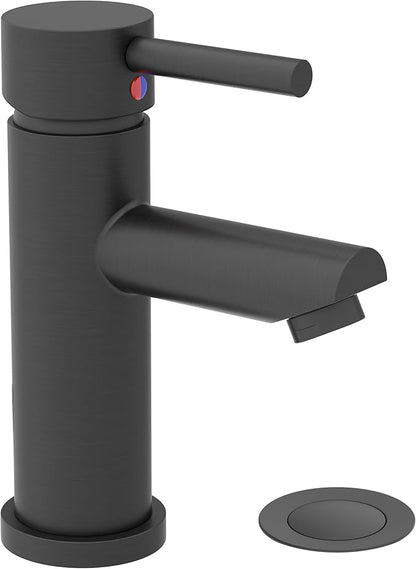 Dia Single-Hole Single-Handle Bathroom Faucet with Push Pop Drain (1.0 GPM)