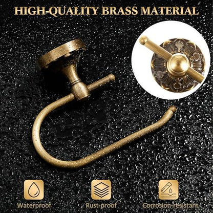 2 Pcs Antique Toilet Paper Holder Hand Towel Ring, Retro