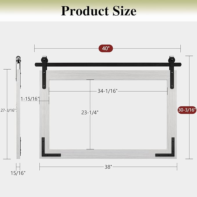 Farmhouse Bathroom Mirror, 40x30 Inch White Vanity Mirror for Wall, Wood Framed Rustic Mirror Rectangular Wall Decor Mirrors for Entryway Living Room Bedroom
