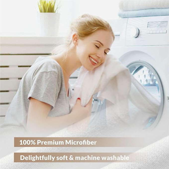 Felisa 2 Pack Waterproof Fabric Shower Curtain Liner,Hotel Quality Shower Liner with 3 Large Magnets, Odorless Cloth Washable Lightweight Bathroom Curtain,Sturdy Rustproof Grommets,72 x 72,White