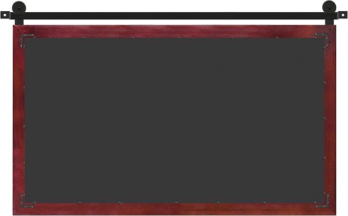 COGOOD Farmhouse Bathroom Mirrors for Over Sink - 30 x 45 Espresso | Rustic Barn Door Wood Framed Vanity Mirror for Entryway, Living Room, Bedroom, Dresser Wall Decor