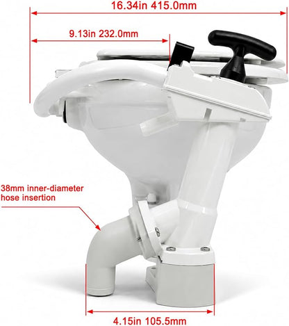 SEAFLO Manually Operated Marine Toilet Head