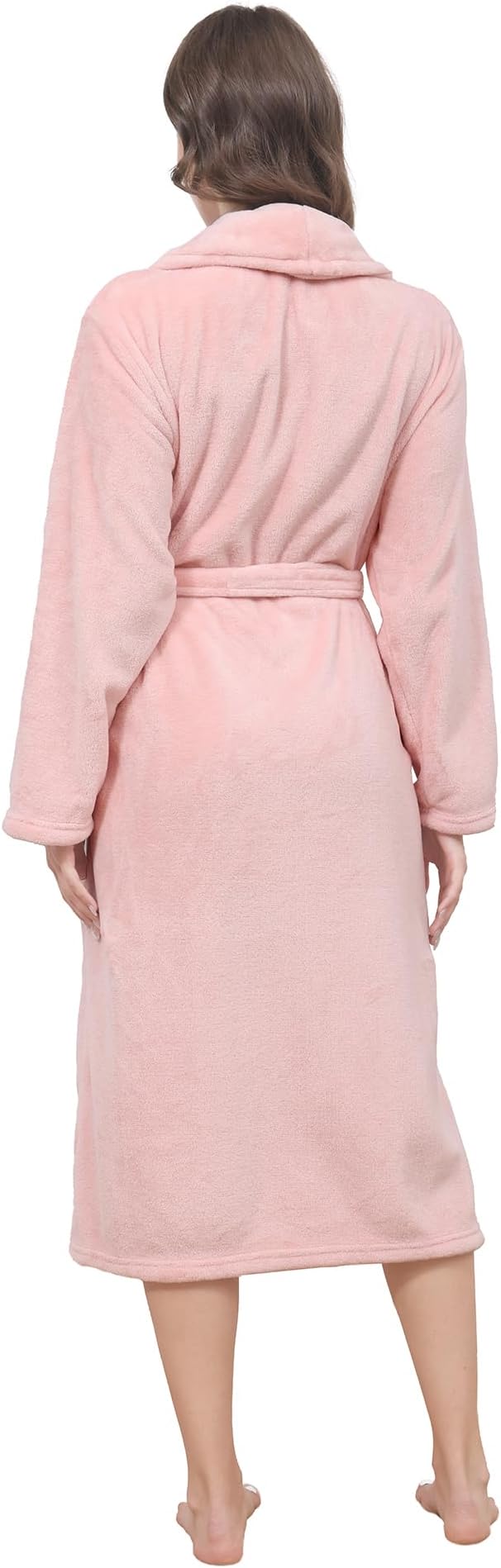 Fluffy Soft Robes for Women, Warm Fleece Womens Robe, Cozy Bathrobe | Plush Bathrobe for Women, Long Fuzzy Lightweight Bath Robe with Pockets for Shower Spa Hotel House Pool