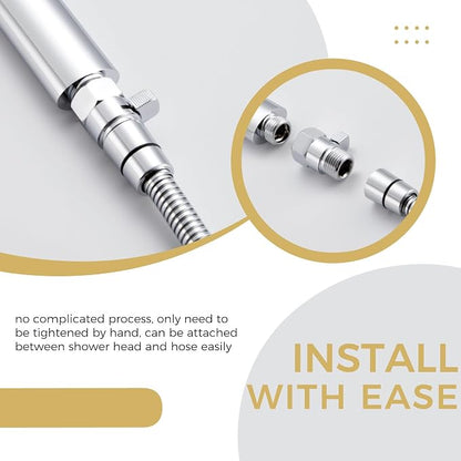 Shower Valve, Aomasi Brass Constructed Shut Off Valve Gate Flow Rate Regulator Water Flow Controller Universal Shower Head Hose Switch with Lever Handle Chrome