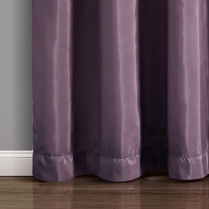 Lush Decor Night Sky Window Curtain Panel, Single 100"W x 84"L Purple & Gray - Sequin Backdrop Curtain - Extra Wide Curtains - Sliding Door Curtain