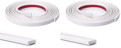 Art3d 10 Ft Peel and Stick Flexible Vinyl Molding Trim for Wall Tile Edges, Kitchen backsplash, Mirrior Frame in White (Pack of 2)