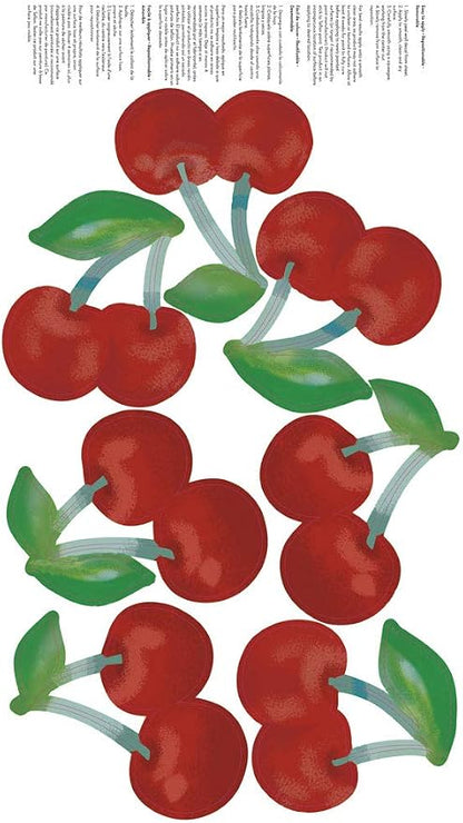 Tempaper Cherry Peel and Stick Wall Decals, red