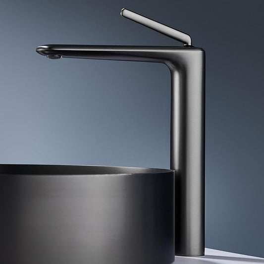 Single Hole Faucet for Bathroom Sink Bathroom Faucet Single Handle Hot and Cold Gun Gray