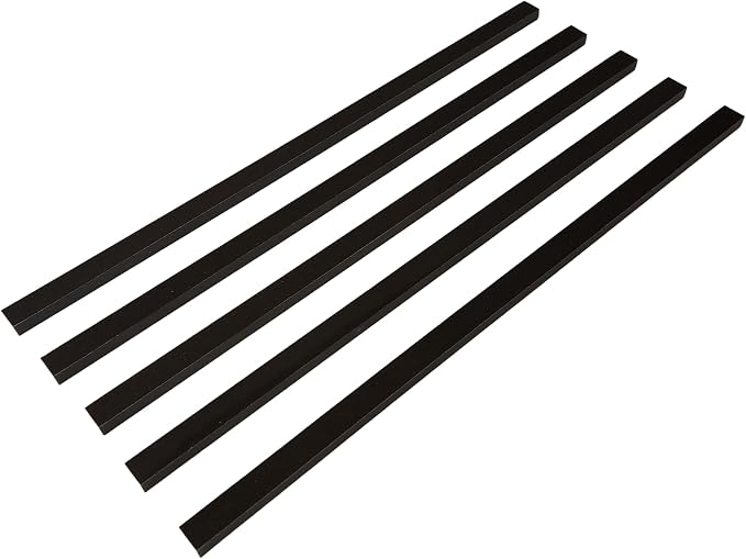 15 Pcs Black Marble Tile Edge Trim, 12 Inch Marble Pencil Liner Both Side Polished for Bathroom, Backsplash, Kitchen, Tile Shower, Natural Marble Material