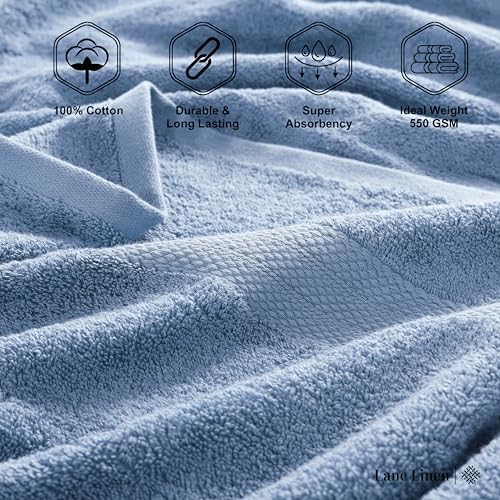 LANE LINEN Towel Set for Bathroom Soft Absorbent Quick Dry - Allure