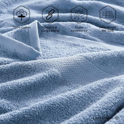 LANE LINEN Towel Set for Bathroom Soft Absorbent Quick Dry - Allure