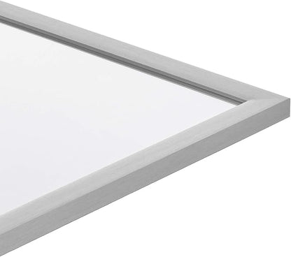 Amazon Basics Rectangular Wall Mount Mirror for Bedroom, Living Room, Entryway, 24" x 36", Standard Trim, Nickel, Hangs Horizontally or Vertically