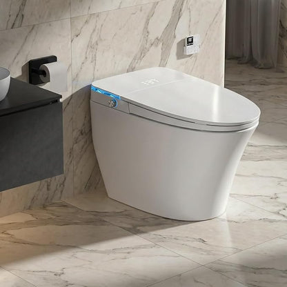 Smart Toilet with Bidet Built in by Onirap, Bidet Toilet with & Heated Seat, Tank Built in, Auto Flush and Close, Warm Water, Night Light and ADA Comfort Height for Bathroom,V12E