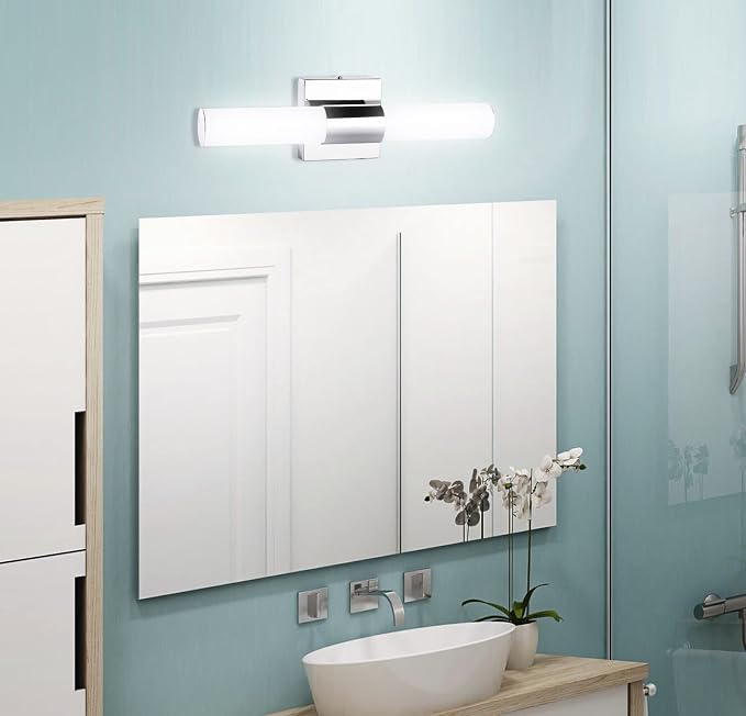 TRLIFE LED Vanity Light, Dimmable 8W 6000K Cool White Bathroom Vanity Light Fixture Over Mirror (15.7in)