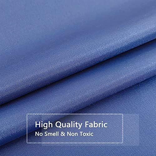 LLSCL Blue Fabric Shower Curtain Liner with Bottom Counterweight, Waterproof Hotel Quality, 72 x 72 Machine Washable