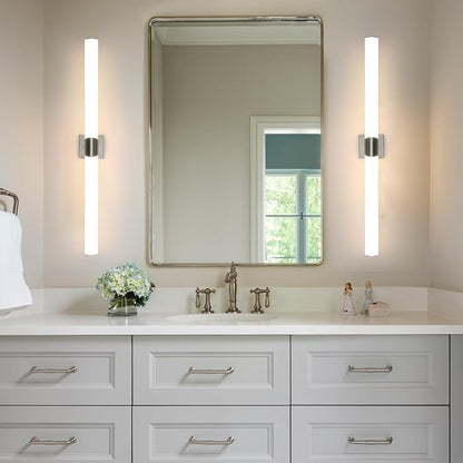 39" Brushed Nickel Bathroom Vanity Lights, Wall Lighting Fixtures | Modern Wall Light for Bathroom Bedroom Living Room Hallway