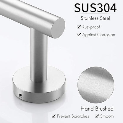 KES 9.6 Inches Hand Towel Bar Bathroom Towel Holder Kitchen Dish Cloth Hanger SUS304 Stainless Steel RUSTPROOF Wall Mount Brushed Steel, Total Length 12 Inch, A2000S30-2