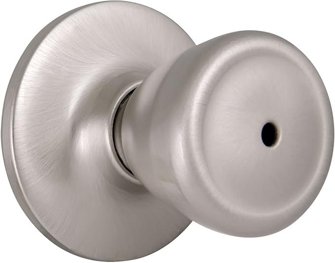 Design House 781906 Tulip Privacy Bed and Bath Door Knob Satin Nickel