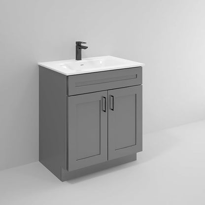 Grey Shaker Sink Base Bathroom Vanity 24"/30"/36" Width (30" Width)