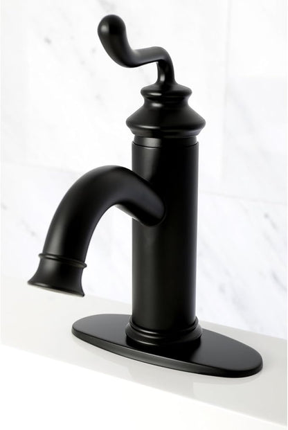 Kingston Brass LS5410RL Royale Bathroom Faucet, Matte Black, 5.88 x 5.06 x 9