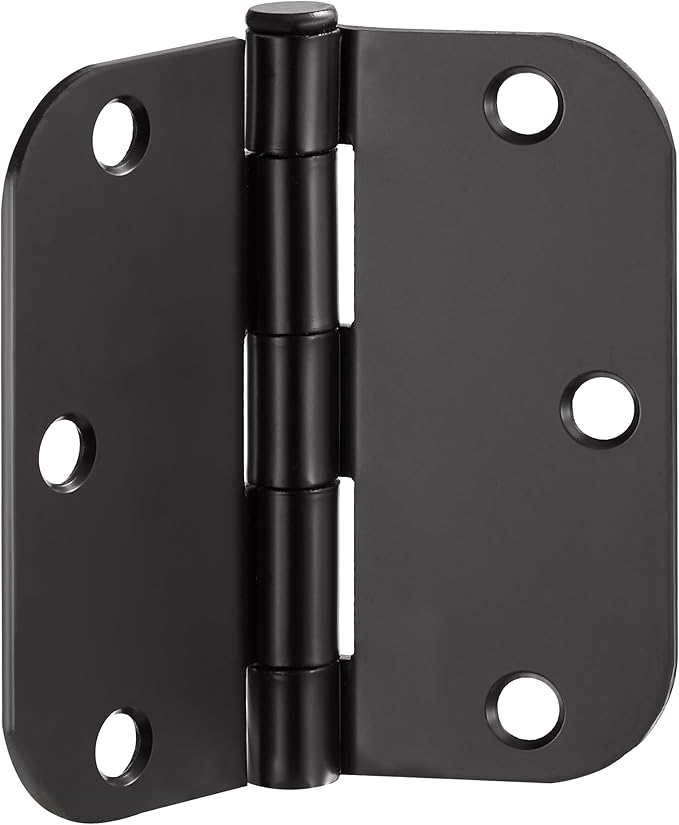 Design House Door Frame Hinges, Water-Resistant, Pre-Lubricated, For Left or Right-Handed Doors, Matte Black, 10-Pack, 3.5 in. L x 3.5 in. W x 0.125 in. D, 188912