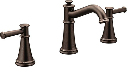 Moen Belfield Oil Rubbed Bronze Two-Handle 8-Inch Widespread Bathroom Faucet Trim Kit, Valve Required, T6405ORB