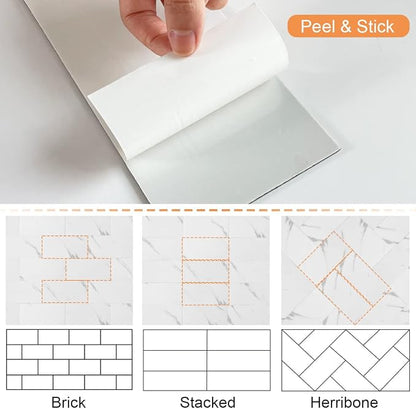 VAOVI Matte Peel and Stick Tiles Bathroom Wall(23pcs,Calaeatta)