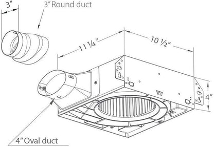 Delta BreezSlim SLM70H 13.1W Exhaust Bath Fan with Humidity Sensor