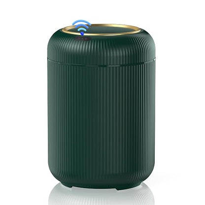 Procade Touchless Sensor Trash Can Bathroom,Small Gold + Green Garbage Can | 3 Gallon Automatic Garbage Can,Smart Room Trash Bin,Mini Auto Plastic Waste Basket for Office,Bedroom,Dorm,Toilet,Rv,Kitchen