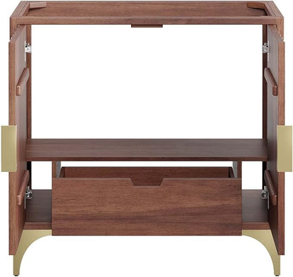 Modway Daylight Bathroom Vanity Cabinet-Sink Basin Not Included, 36 Inch, Walnut