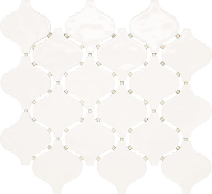 Daltile Mesmerist 11" X 12" Ceramic Arabesque Mosaic Tile in Spirit Gloss (10 PC Per Carton) (7.4 SQFT Per Carton )