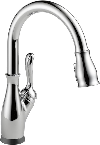 Delta Leland Touchless Kitchen Faucet with Touch Technology, Chrome Kitchen Sink Faucet with Pull Down Sprayer, Single Hole, Chrome 9178TL-DST