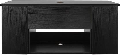28 Inch Black Floating Bathroom Vanity with 2-Door and 1-Drawer, Modern Wall Mounted Cabinet Without Sink