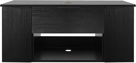 28 Inch Black Floating Bathroom Vanity with 2-Door and 1-Drawer, Modern Wall Mounted Cabinet Without Sink