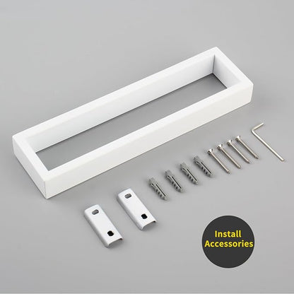 GERZWY SUS304 Stainless Steel Towel Holder Towel Hanger Towel Ring for Bathroom Lavatory Wall Mount Contemporary Style, White