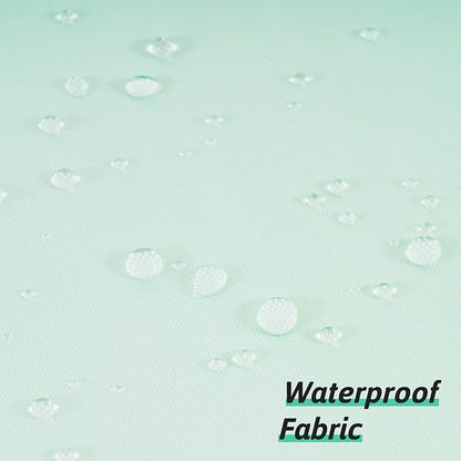 No Hook Stall Size Shower Curtain,48 x 84 Inch Small Half Narrow Shower Curtain Liner,Waterproof Fabric Bathroom Curtains with 6 Plastic Split Grommets,Hotel Grade Machine Washable,Mint Green