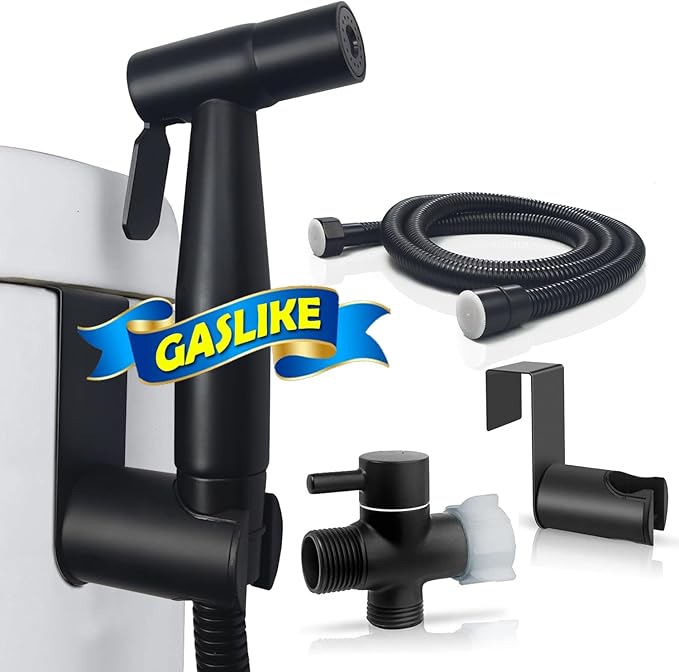 Handheld Bidet Sprayer, Toilet Cleaning, Baby Diaper, Hygienic Cleanup, Quick and Easy Installation, Multiple Uses, Stainless Steel, Brushed Finish