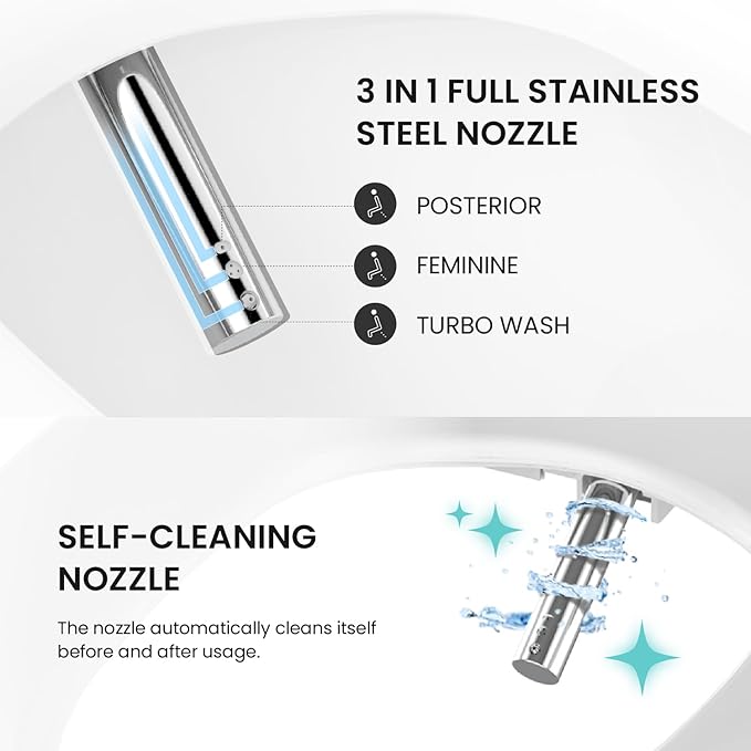 VOVO STYLEMENT TCB-8100W Smart Toilet for bathrooms, Elongated One Piece Toilet, 1.12 GPF, Auto Dual Flush, ADA Chair Height, Heated Seat, Made in Korea