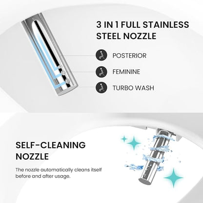 VOVO STYLEMENT TCB-8100B Smart Toilet for bathrooms, Elongated One Piece Toilet, 1.12 GPF, Auto Dual Flush, ADA Chair Height, Heated Seat, Made in Korea