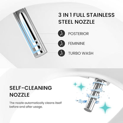 VOVO STYLEMENT TCB-8100B Smart Toilet for bathrooms, Elongated One Piece Toilet, 1.12 GPF, Auto Dual Flush, ADA Chair Height, Heated Seat, Made in Korea