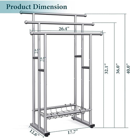 40" Tall Freestanding Towel Racks for Bathroom, 3 Tier Floor Towel Rack with Storage Basket, Blanket Ladder Drying and Display Rack for Large Bath & Hand Towel Outdoor Poolside