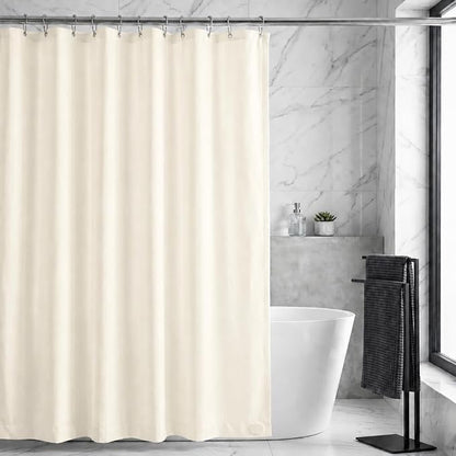 Waterproof Fabric Shower Curtain Liner, TPU Coated, PEVA-Free & Odorless, Hotel Quality, 3 Magnets, Rust-Proof Metal Grommets, Machine Washable, Cream, 72x72 Inch