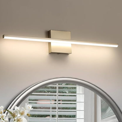Modern Bathroom Vanity Light 24 Inch, 18W Brushed Nickel Bathroom Light Fixture Over Mirror, Dimmable 5CCT LED Wall Sconce Lighting for Restr