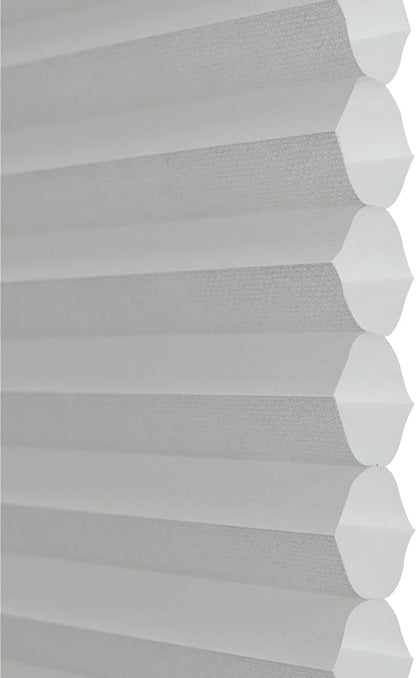 DEZ FURNISHINGS Cordless 1" Light Filtering Top Down Bottom Up Cellular Shade, 70.5"W x 64"H, Gray Cloud