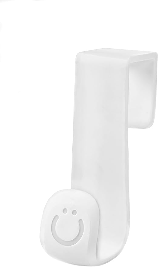 Ubbi Multi-Use Potty Training Hook, No-Install Bathroom Organizer for Toddler Potty Seats, Hangs Over Toilet Tank or Door, Durable Child-Safe Design, White