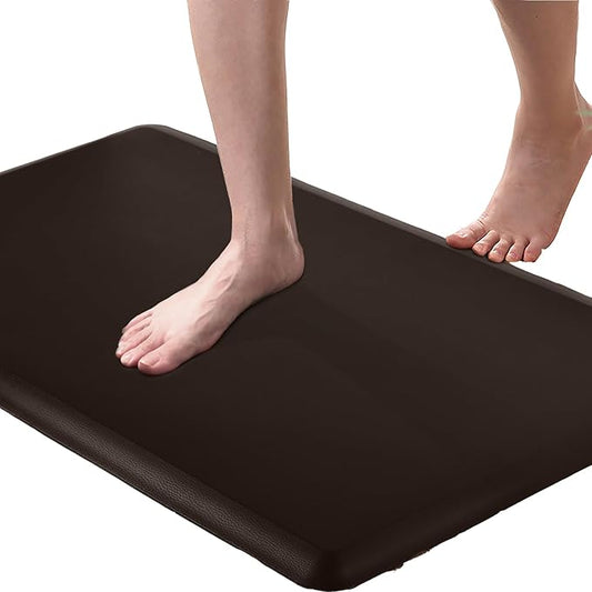 Art3d Anti Fatigue Mat - 1/2 Inch Cushioned Kitchen Mats - Comfort & Non Slip Cushion for Standing Desk, Office or Garage Floor (17.3"x28", Chocolate)