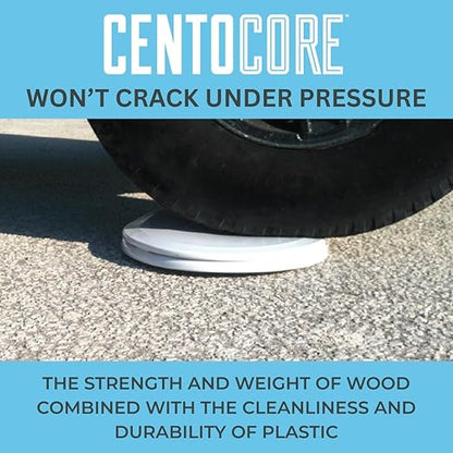 Centoco Round Toilet Seat, Heavy-Duty Wood Core with Plastic Scratch-Resistant Finish, Residential, Made in the USA, 700-301, Crane White (Cotton/Bright)