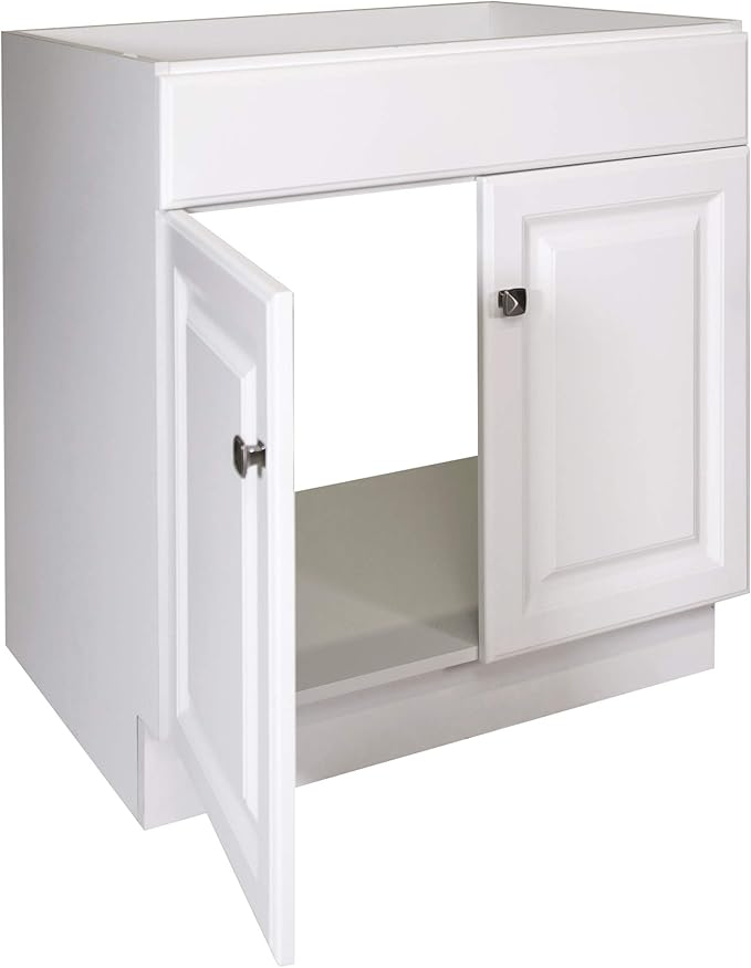 Design House 597153 Wyndham Unassembled Bathroom Vanity Cabinet Without Top, 30 x 21/2 Door, White