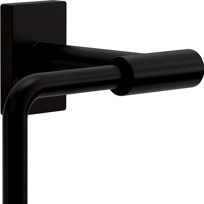 Franklin Brass Hartwell (1-Pack) Toilet Paper Holder, Euro Single Post Tissue Roll Wall Mount TP Storage, Matte Black Bathroom Decor, Accessories HRT50-MB